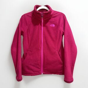 The North Face Women Size S Plush Fleece Lined Full Zip Jacket in Dark Rose Pink